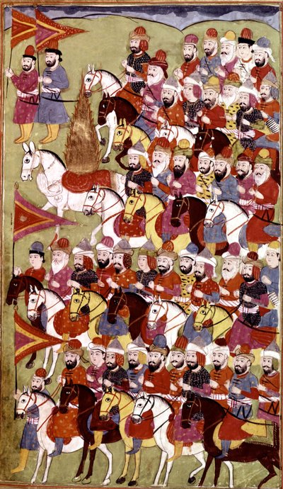 Verhaal van de Profeet Mohammed, Hamla-i-Haydari, door Mirza Muhammad Rafi Bazil, 1808 door Indian School