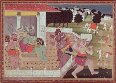 De Asura Kumbha en zijn Hof van Demonen, ca. 1800 door Indian School