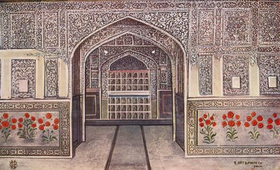 Shish Mahal, Fort Agra (kleurenfoto) door Indian photographer