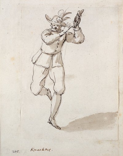 Een man met knikkers en bellen door Inigo Jones