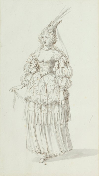 Chloris: alternatief schets voor Henrietta Maria, c.1631 door Inigo Jones