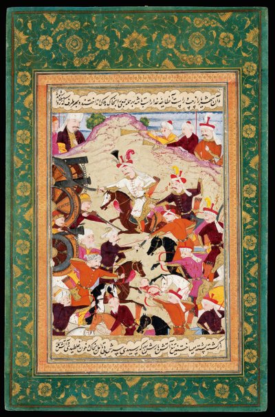 Shah Ismail I bij de Slag van Chaldiran door Iranian Master