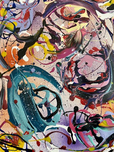 Levendige abstracte wervelingen door Irene Chua