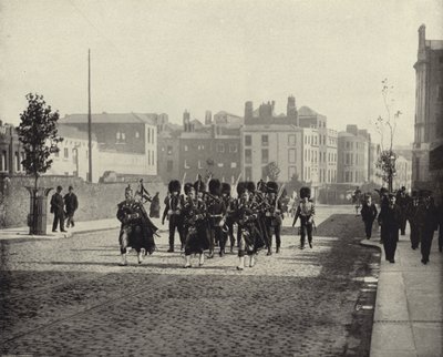 De Scots Guards, Dublin (zwart-wit foto) door Irish Photographer