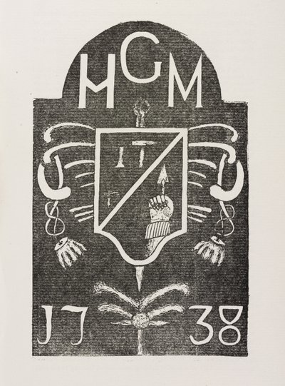 Wrijfafdruk van een hoeksteen met vrijmetselaarssymbolen, gedateerd 1738 door Irish School