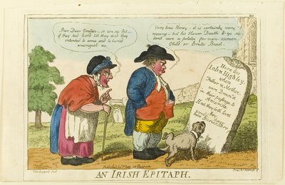 Een Iers Grafschrift door Isaac Cruikshank