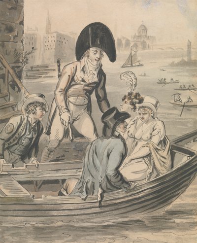 Aan boord gaan op de Veerboot door Isaac Cruikshank