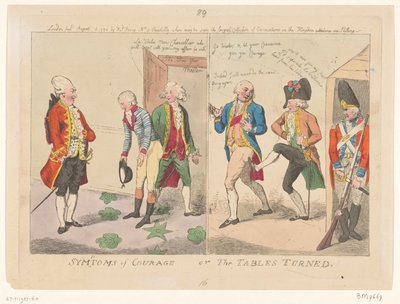 Erezaak tussen De Voglas en de hertog van Orléans, 1790 door Isaac Cruikshank