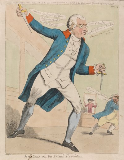 Overpeinzingen over de Franse Revolutie door Isaac Cruikshank