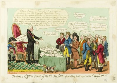 De gelukkige gevolgen van dat grote systeem om havens af te sluiten tegen de Engelsen! door Isaac Cruikshank