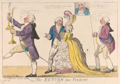 Die Rückkehr von Pizarro door Isaac Cruikshank
