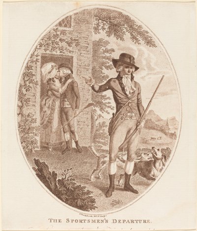 Het Vertrek van de Jagers door Isaac Cruikshank