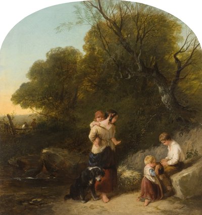 Landschap met Figuren door Isaac Henzell