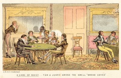 Een spelletje whist door Isaac, Robert and George Cruikshank
