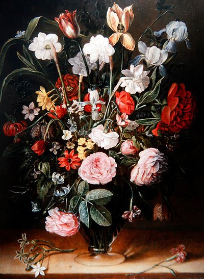Een Stilleven van Tulpen en Anemonen door Isaac Soreau