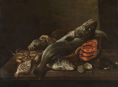 Stilleven met vis door Isaac van Duynen