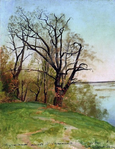 Eik aan de rivier, 1887 door Isaak Ilyich Levitan