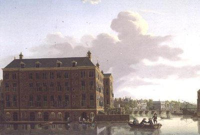 Een uitzicht op Amsterdam, 1779 door Isaac Ouwater