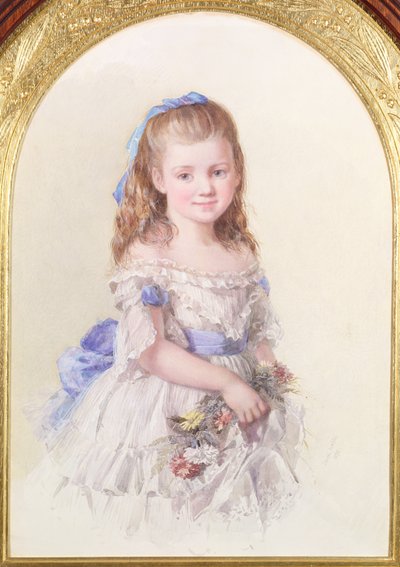 Portret van Winifred Mary Bombass, tien jaar oud, 1872 door Isabel Oakley Naftel