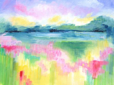 Abstract meerlandschap door Isabelle Brent