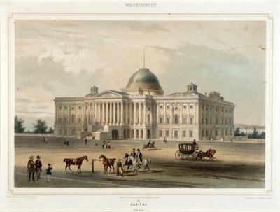 Washington--Capitool (Oostelijk uitzicht) door Isidore Laurent Deroy