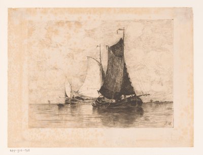 Schepen op de Schelde door Isidore Meyers