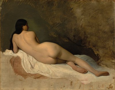Studie van een liggende naakt, ca. 1841 door Isidore Pils