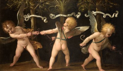 Allegorie met gevleugelde cherubs, c. 1635 door Isidoro Bianchi