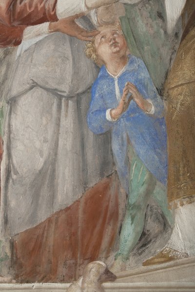 Kind, (detail) van de Presentatie van Jezus in de Tempel door Isidoro Bianchi