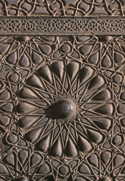 Deur van de madrasa van Sultan al-Zahir Barquq, detail door Islamic School