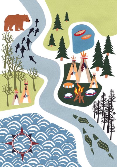 De grote buitenlucht, 2016 papier door Isobel Barber
