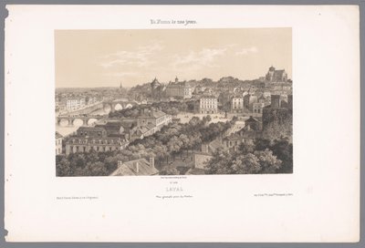 Zicht op Laval vanaf het viaduct door Isodore Laurent Deroy