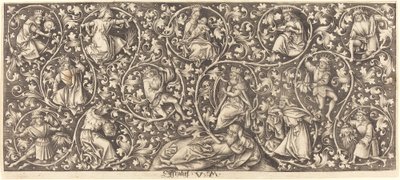Ornament met de Boom van Jesse door Israhel van Meckenem