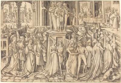 De Dans aan het Hof van Herodes door Israhel van Meckenem