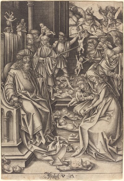 Bloedbad van de onschuldigen door Israhel van Meckenem after Hans Holbein the Elder