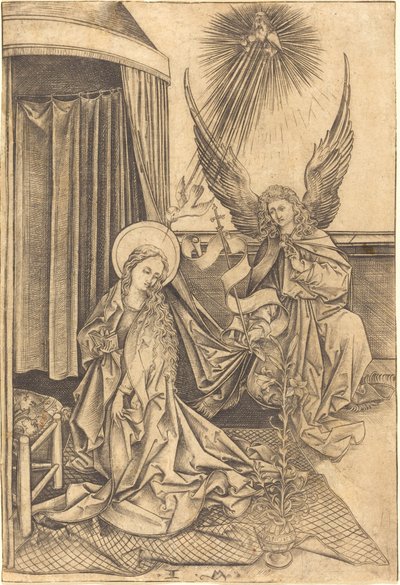 De Aankondiging door Israhel van Meckenem after Martin Schongauer