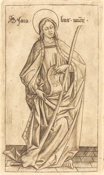 Heilige Jacobus de Mindere door Israhel van Meckenem after Master E.S.