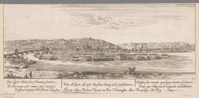 Gezicht op Lyon met de buitenwijk Guillotière door Israël Silvestre