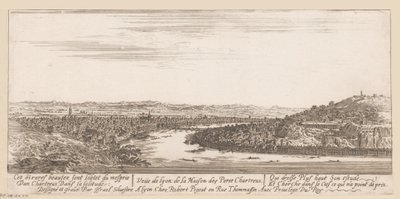 Gezicht op Lyon vanuit het kartuizerklooster door Israël Silvestre