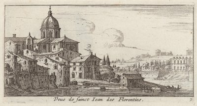Gezicht op Sint-Jan van de Florentijnen door Israël Silvestre