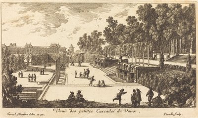 Uitzicht op de kleine watervallen van Vaux door Israël Silvestre