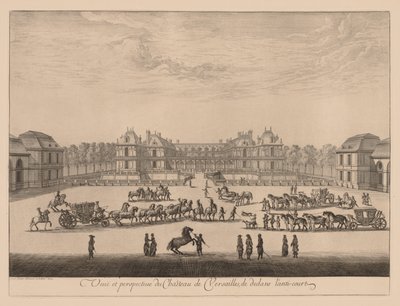 Vue et perspective du Château de Versailles, de dedans l