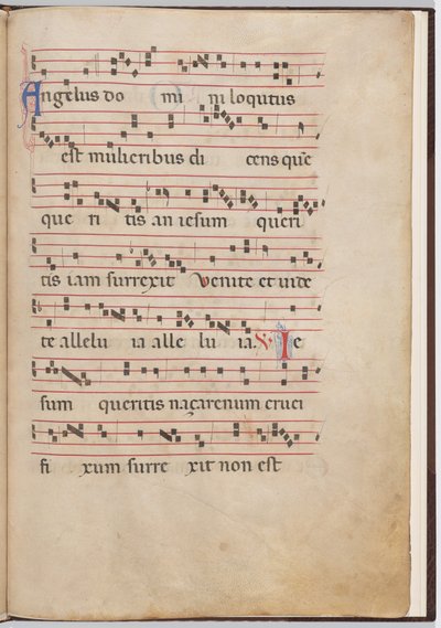 Blad 2 uit een antifonale fragment door Italian 13th Century