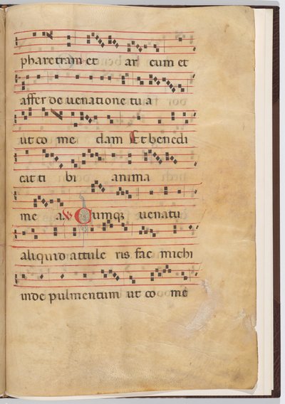Blad 8 uit een Antifonale Fragment door Italian 13th Century
