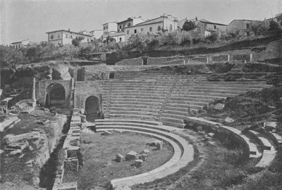 Florence, Fiesole, Overblijfselen van het Romeinse Theater door Italian Photographer