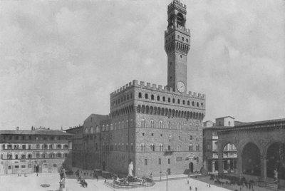 Firenze, Piazza della Signoria met Palazzo Vecchio door Italian Photographer
