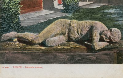 Bevroren mens in het museum van Pompeii door Italian Photographer