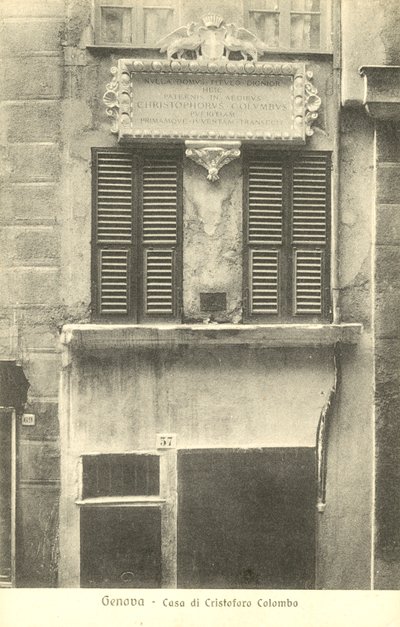 Genua, Italië, Huis van Christoffel Columbus door Italian Photographer
