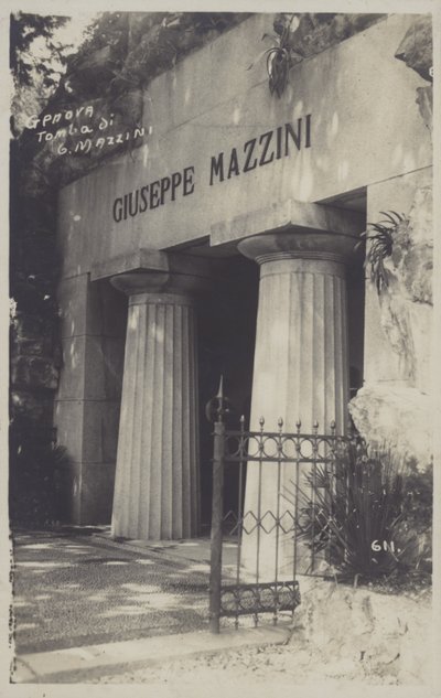 Genua, graf van Giuseppe Mazzini door Italian Photographer
