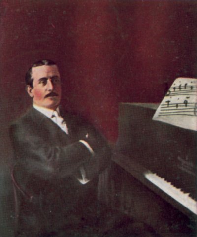 Giacomo Puccini, Italiaans componist (ingekleurde foto) door Italian Photographer